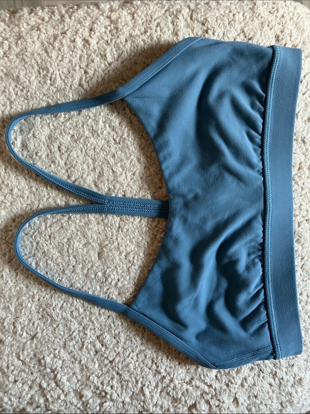 Lululemon Utility Blue Flow Y Bra Nulu